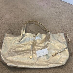 Tiffany & Co. Shimmering Gold Tote Bag with matching wallet